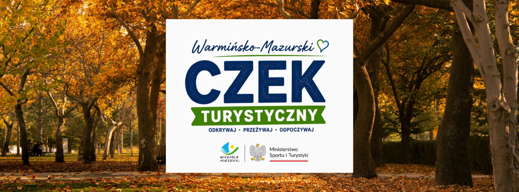 Warmińsko-Mazurski Czek Turystyczny — baner promocyjny